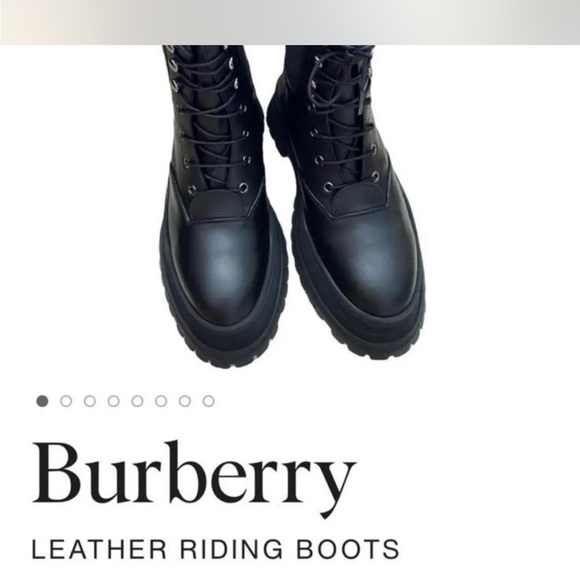 Burberry Black Leather Boots - Picture 1 of 8